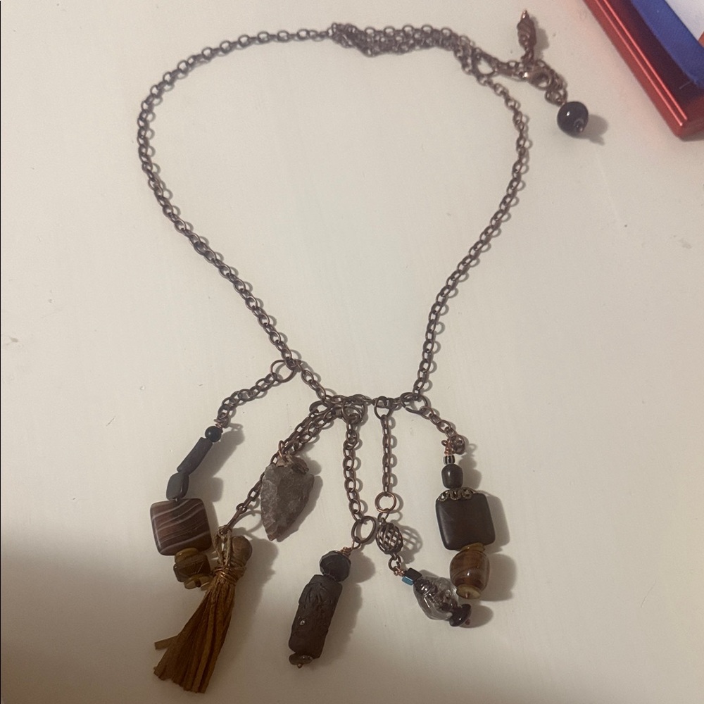 Bohemian Multi-Color Pendant Necklace - Picture 3 of 3